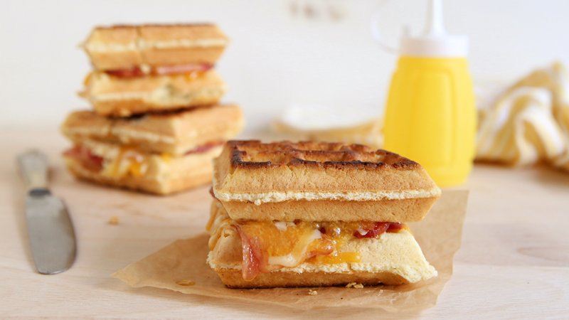 Waffle grilled cheese