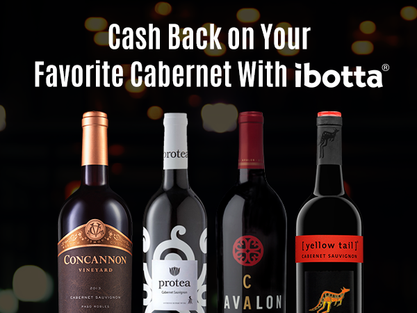 Get cash back with Ibotta on cabernet wine!