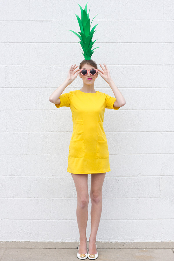 Pineapple costume on a woman