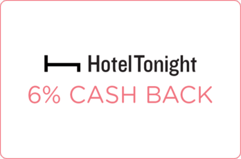 HotelTonight 6% cash back
