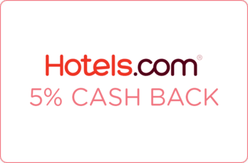 hotels.com 5% cash back