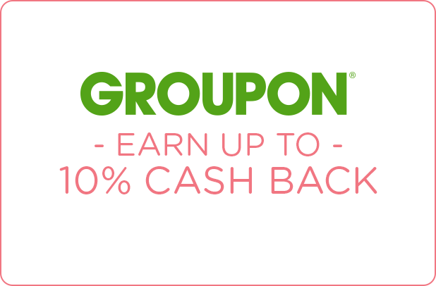 Groupon logo 10% cash back
