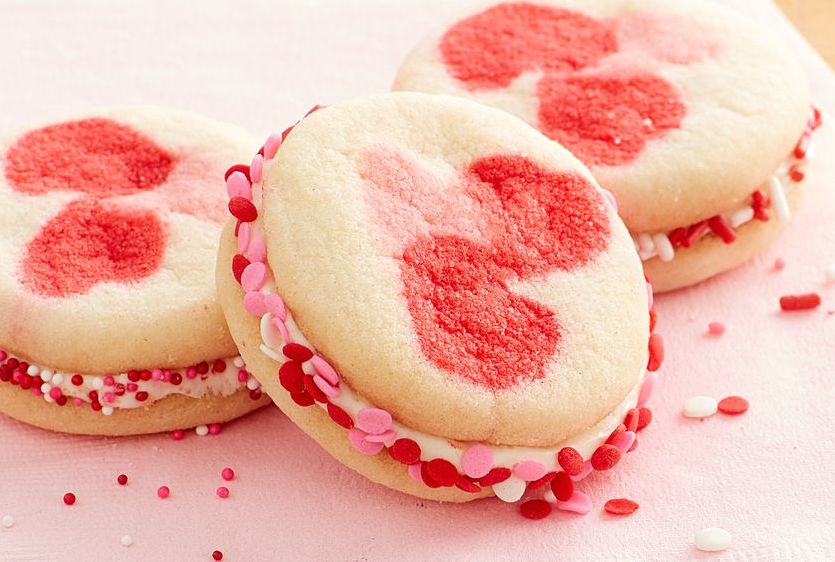 Valentine Hearts Sandwich Cookies