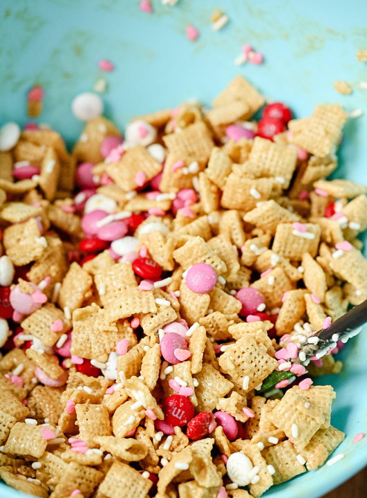 mixing-valentines-day-chex-mix