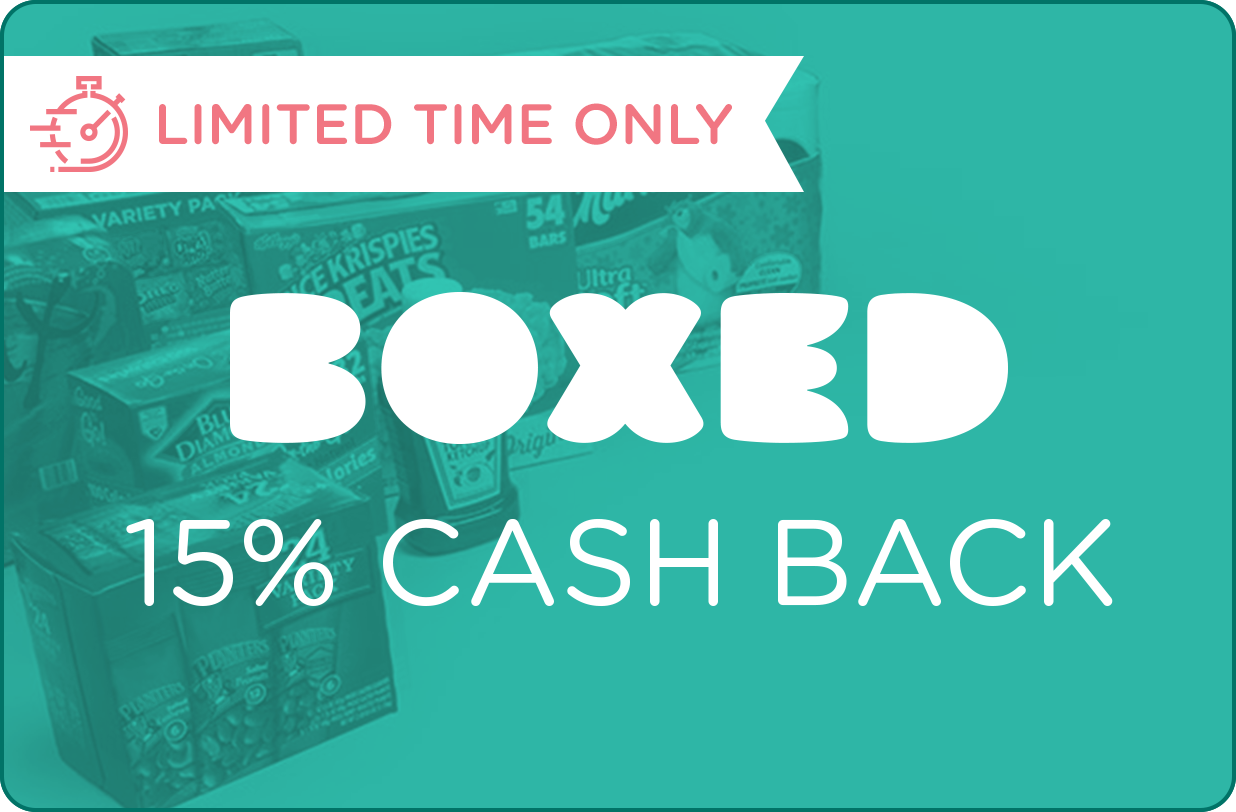 Boxed cash back card, limited time only