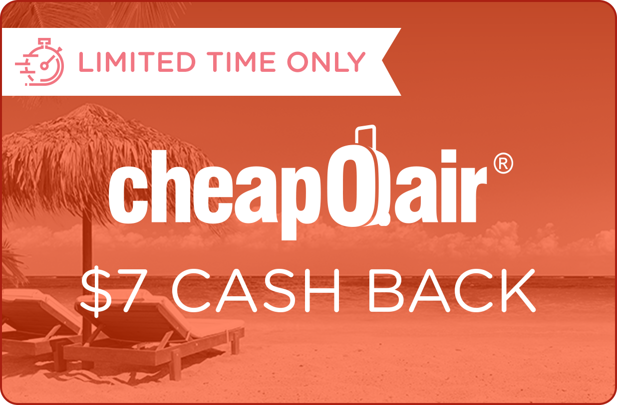 CheapOair cash back card, limited time only