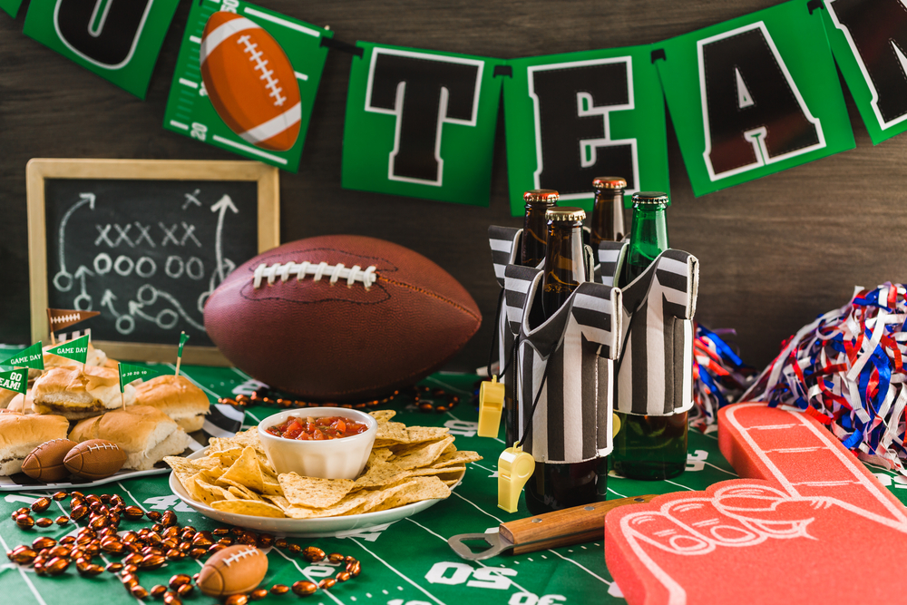 snack table for game day