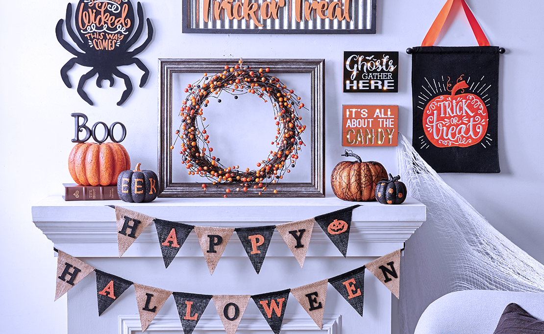 A home decorated with JOANN Halloween decor